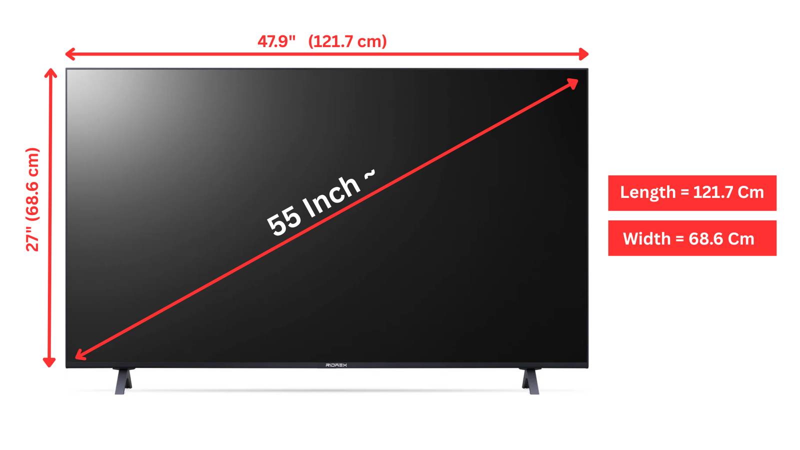 55 Inch TV Dimensions & Ideal Viewing Distance 55 Inch TV Dimensions & Ideal Viewing Distance